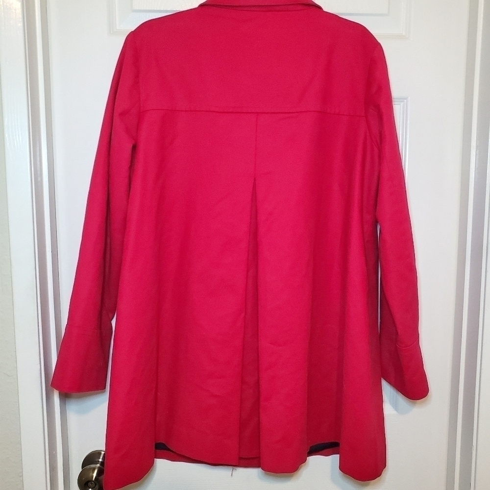 Pendleton By George Simonton Womens Red Jacket Size Large Mod Couture Rain Coat - Picture 8 of 16